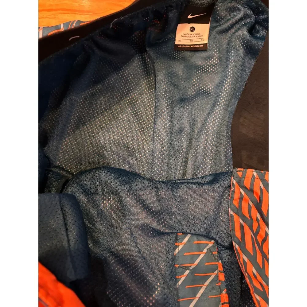 Nike swim board shorts swim trunks men’s xl orange and blue lined drawstring
